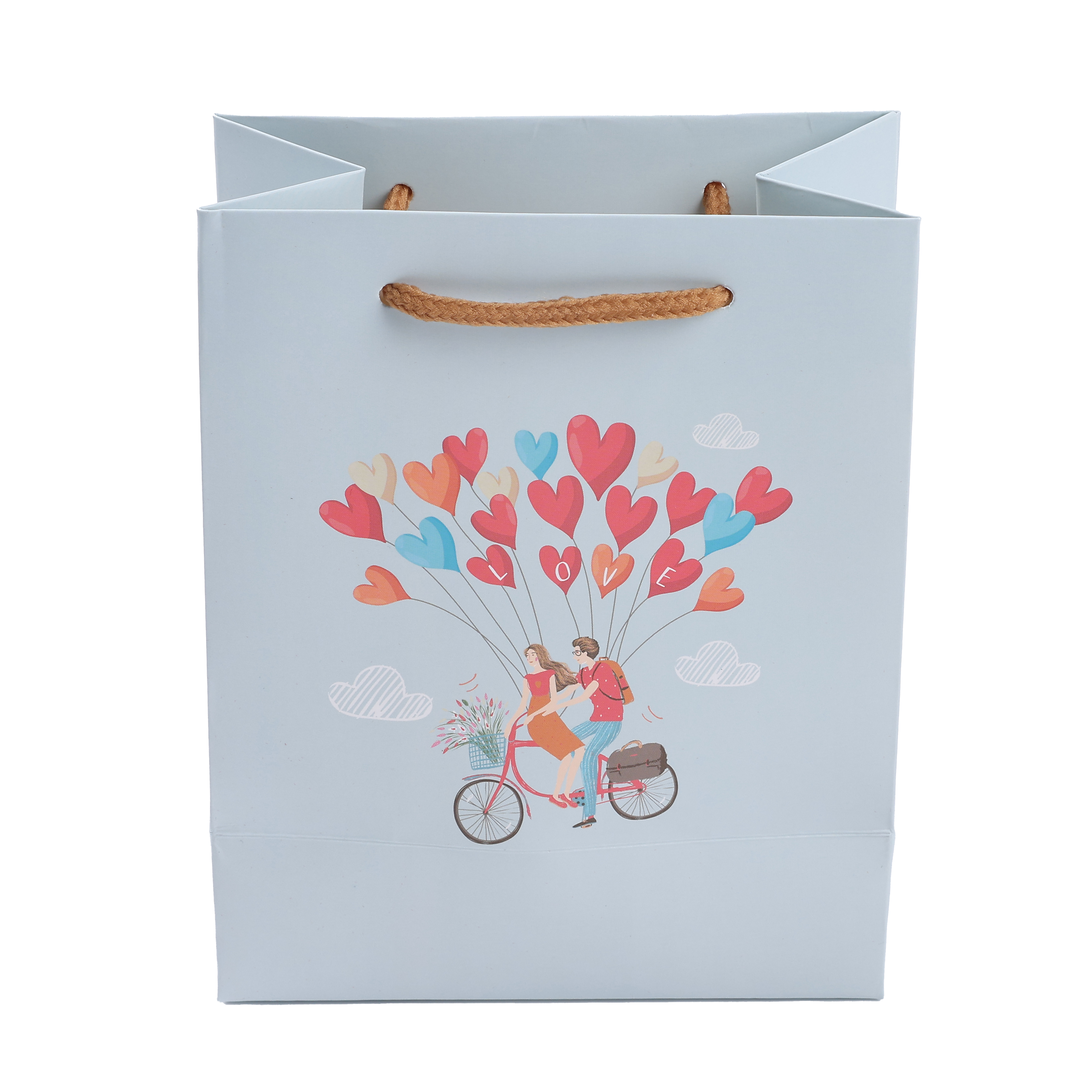 Valentine's Day Couple Bicycle Paper Bag VALG0002